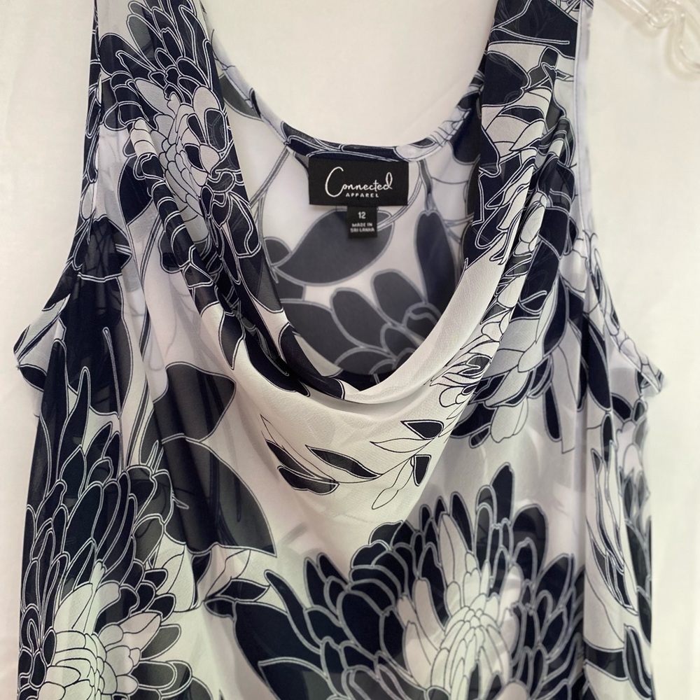 Connected Apparel - Dress - 12 - Navy/White